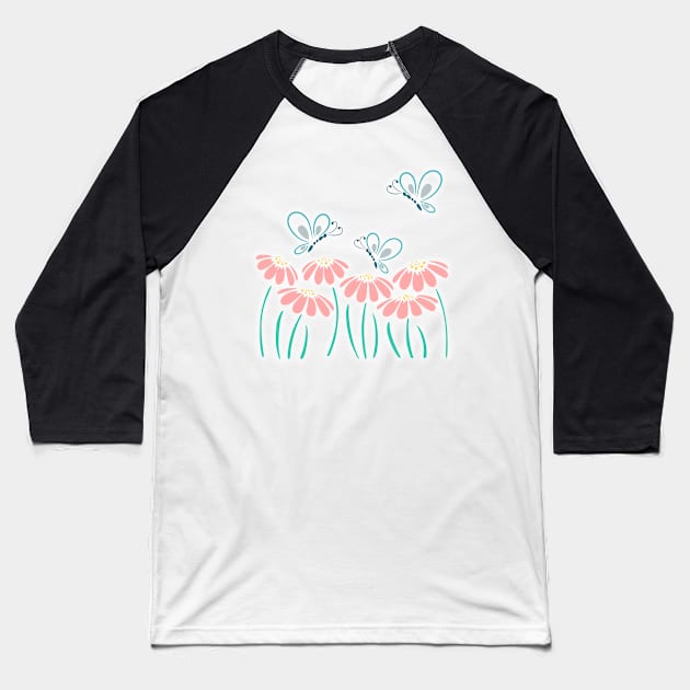 Beautiful Butterfly Baseball T-Shirt by Creative Has